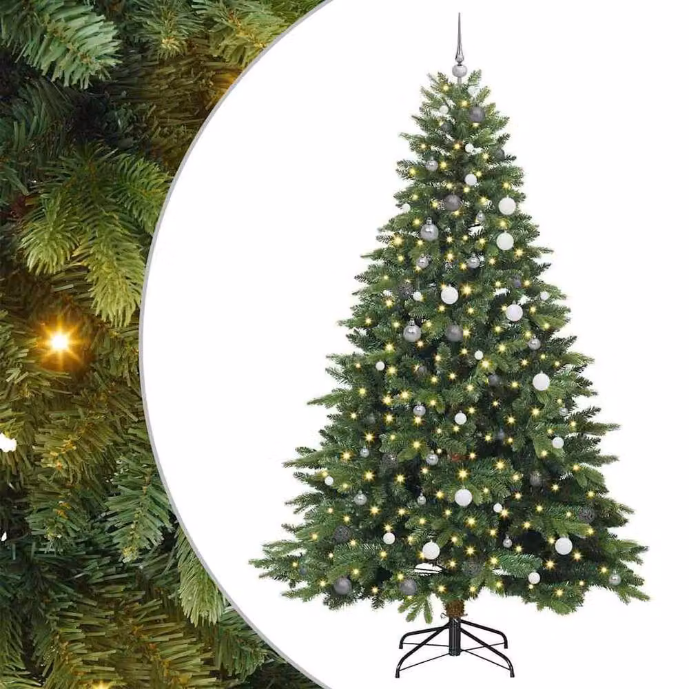 Berkfield Home Artificial Green Christmas Tree with 300 LEDs, Height: 240 cm – 2