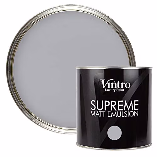 Vintro Luxury Matt Emulsion Multi Surface Paint in Lincoln Grey, 2.5 L