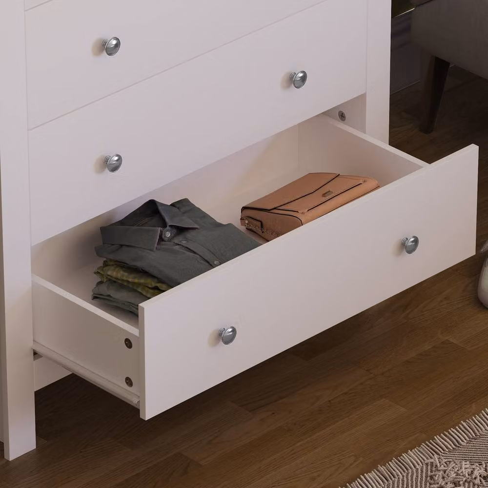 HD Designs Arlington 3+2 Drawer Chest of Drawers in White – 4