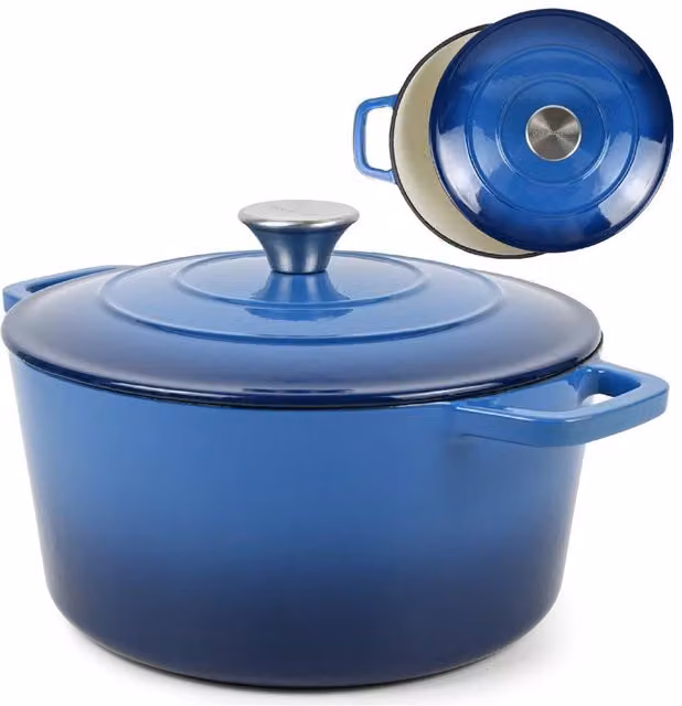 Nordara Blue Enamelled Cast Iron Casserole Pot, 5 l