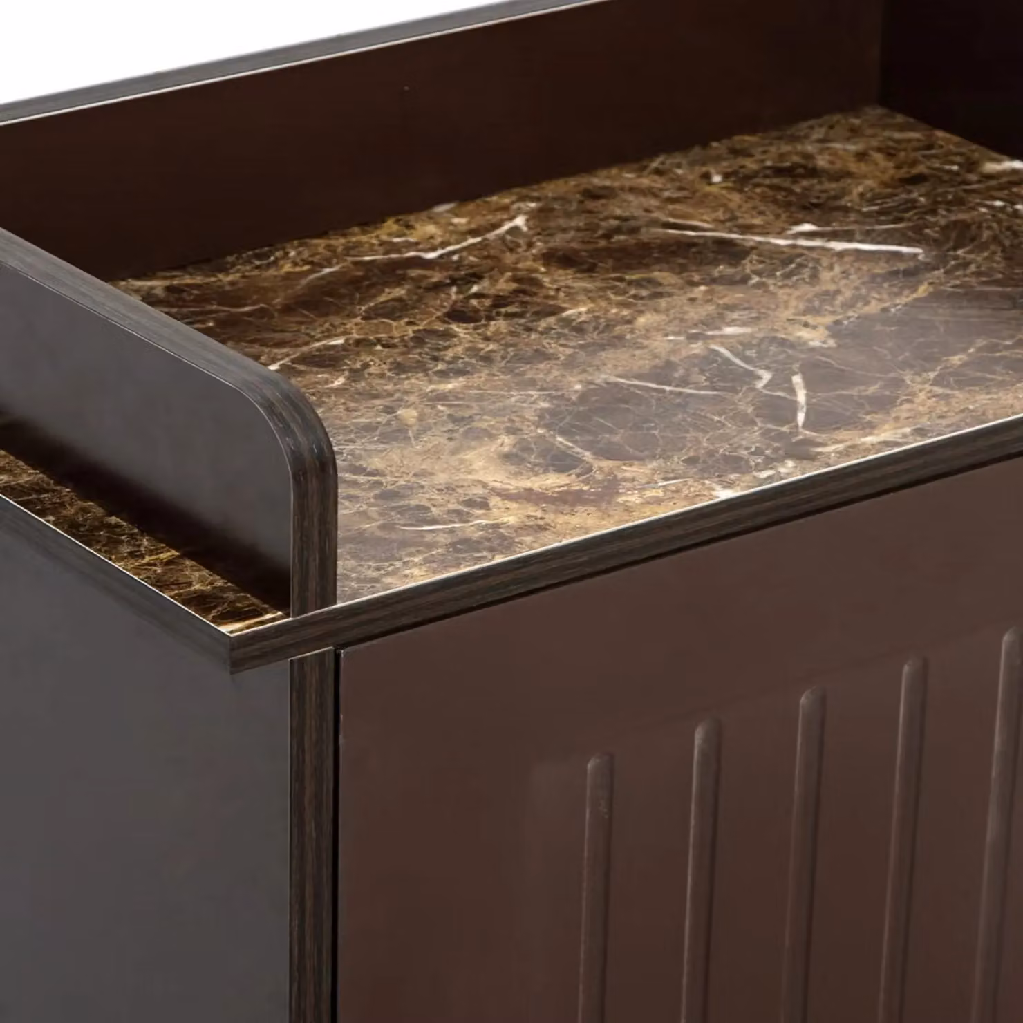 Gr8 Home Freestanding Wooden Bathroom Storage Floor Cabinet in Dark Brown – 2