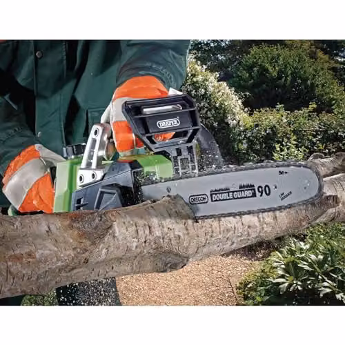 Draper D20 40V Rechargeable Battery Chainsaw in Green and Black – 2