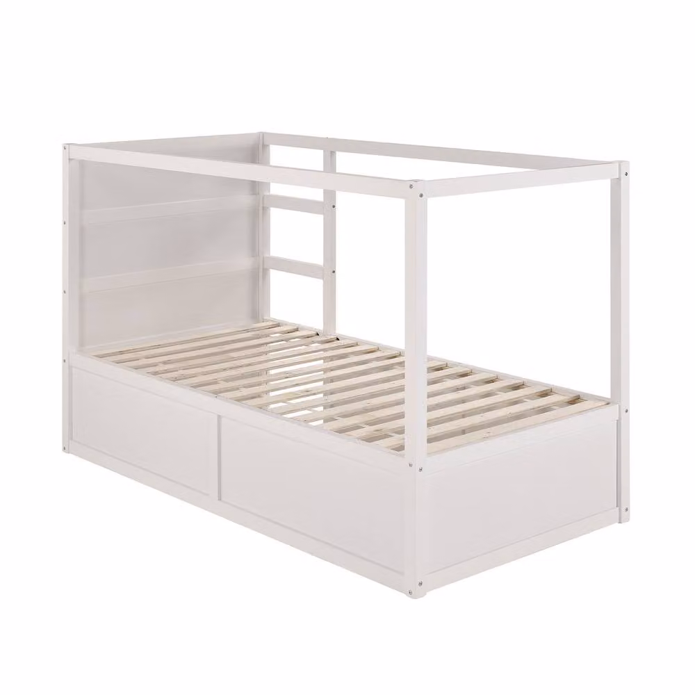 Aspire Hideout Reversible Midsleeper Solid Wood Children's Bed Frame in White, W/D/H: 90 x 190 cm – 2