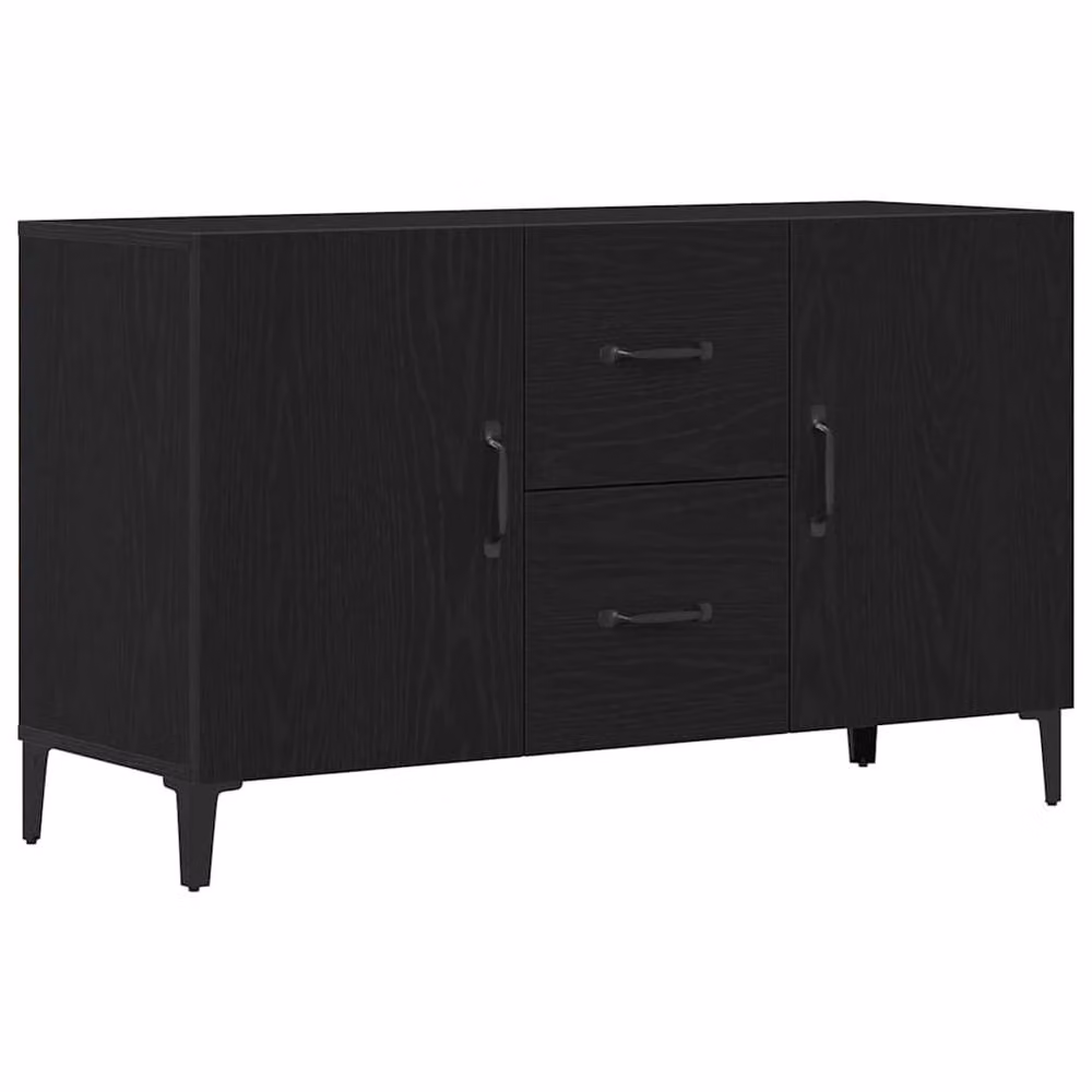 Berkfield Home Modern Black Oak Sideboard, W/D/H: 100 x 36 x 60 cm – 3