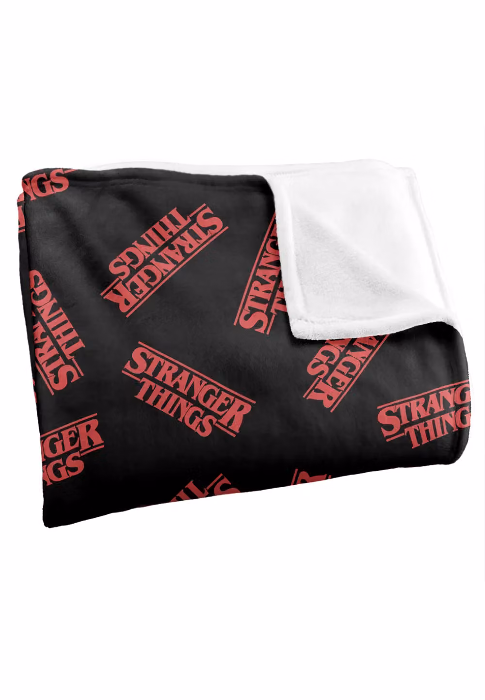 Stranger Things Officially Licensed Silky Touch Super Soft Throw Blanket, White, W/D: 152 x 127 cm – 2