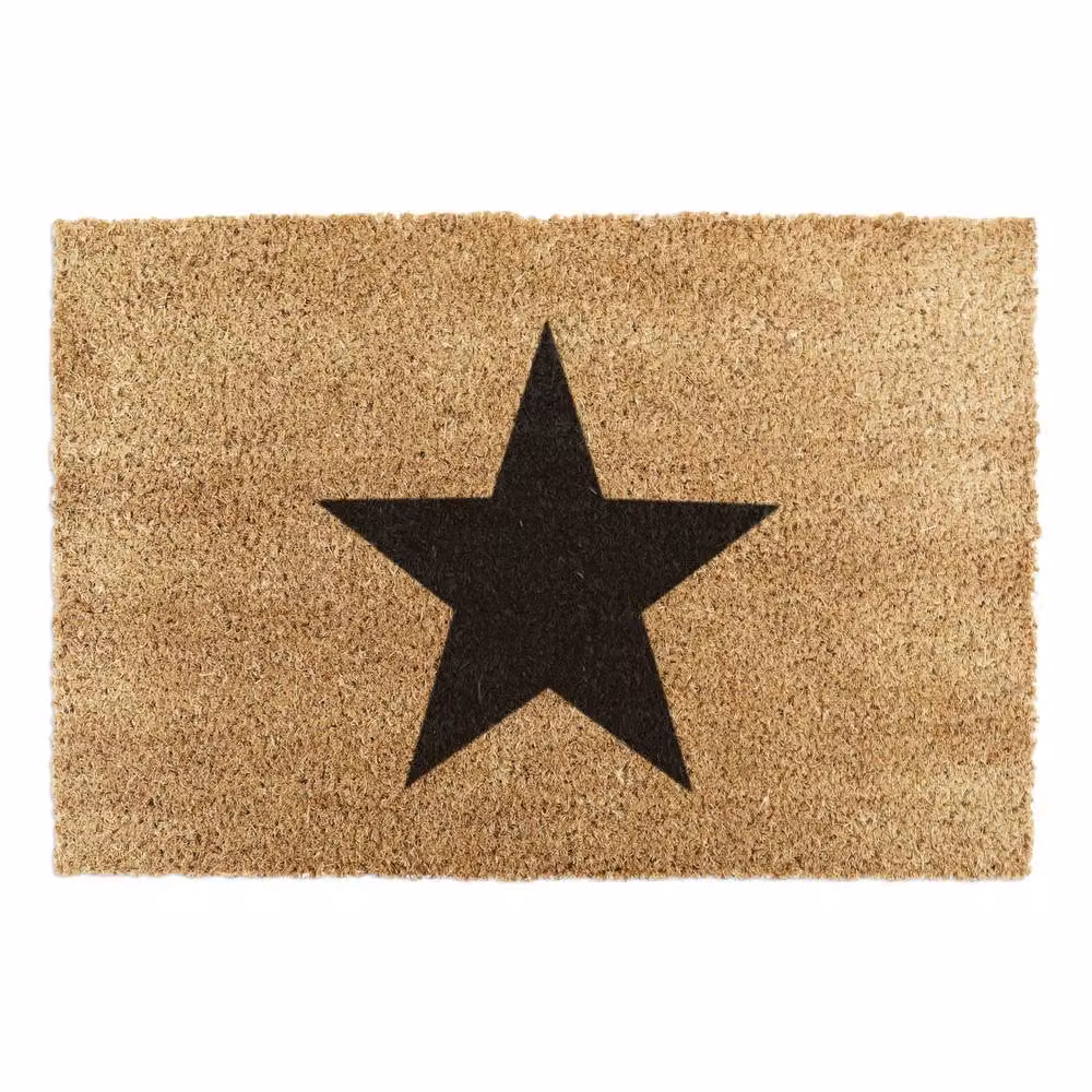 Artsy Mats Country Home Star Extra Large Doormat in Black and Multicolour, W: 90 cm, D: 60 cm – 4