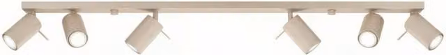Sollux Lighting Modern Taupe Ring Ceiling Lamp with 6 Lights, W/D/H: 118 x 16 x 6 cm