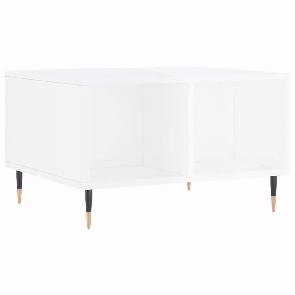 Berkfield Home Modern Rectangular Coffee Table in High Gloss White, W/D/H: 60 x 50 x 36.5 cm – 2
