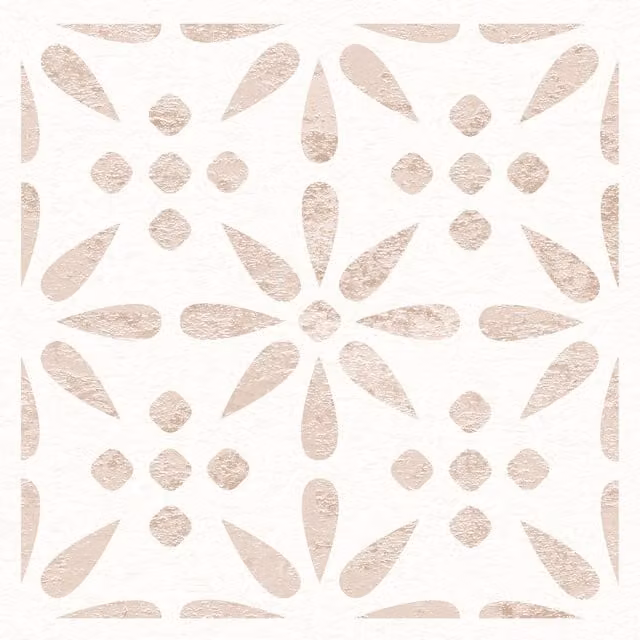 d-c-fix Vintage Floral Self-Adhesive Vinyl Floor Tiles, White, 1 sqm (Pack of 5)