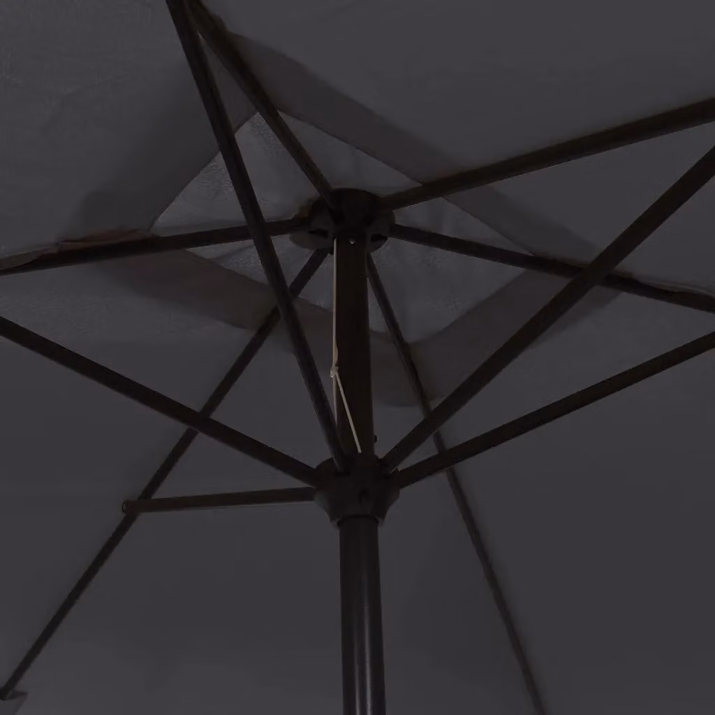 Berkfield Home Outdoor Parasol with Steel Central Pole, Black, W: 300 cm, D: 200 cm – 3