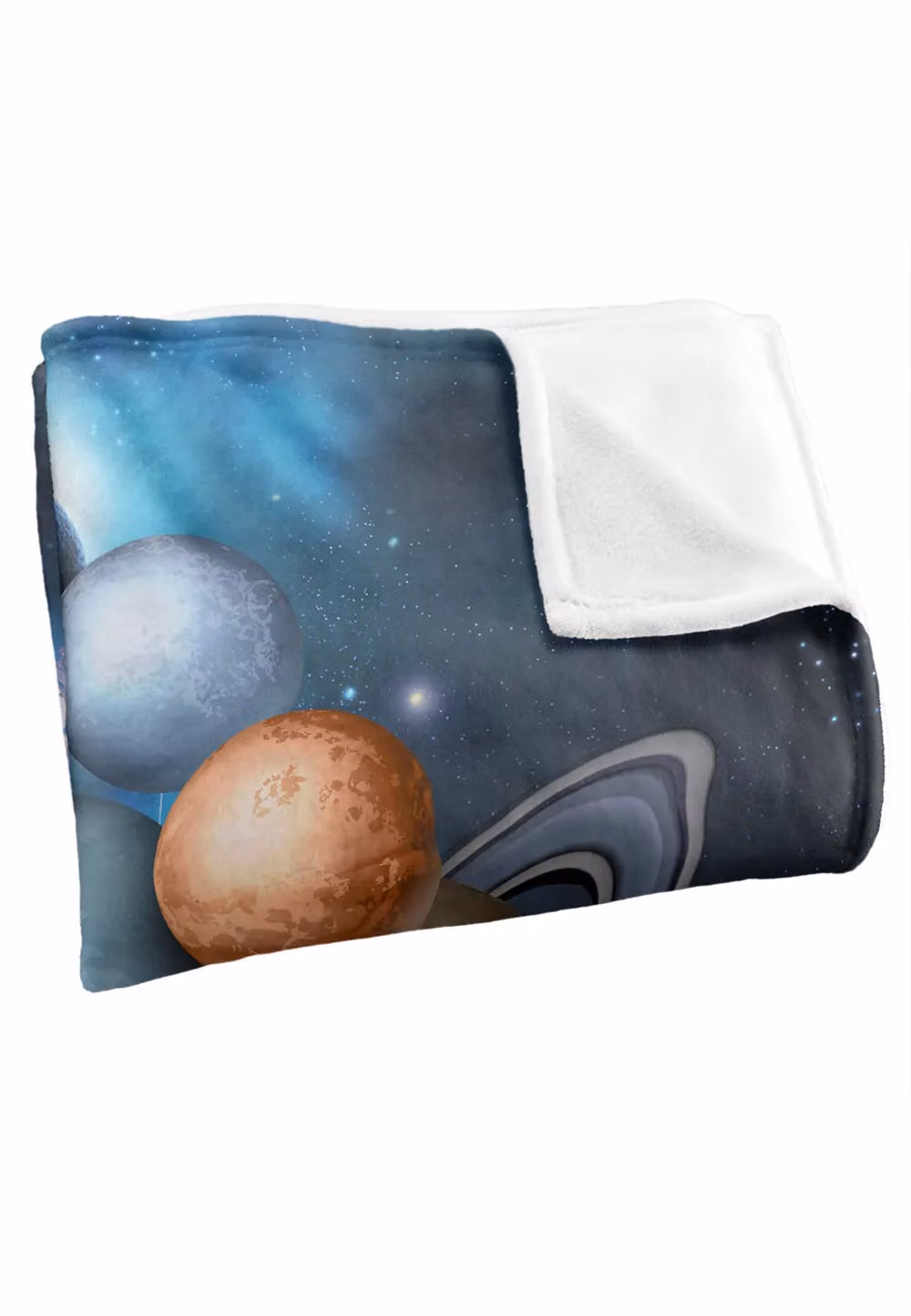 Reinders Astronaut Solar System Balloons Super Soft Fleece Throw Blanket, White and Multicolour, W/D/H: 152 x 127 cm – 3