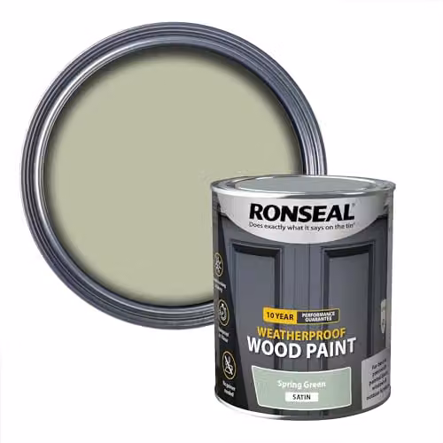 Ronseal Weatherproof Opaque Wood Paint Satin Green 0.75 l – 1
