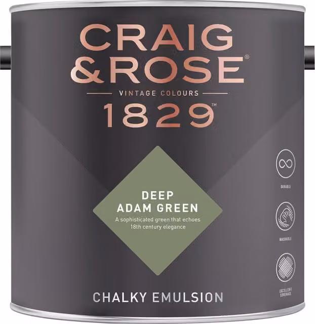 Craig and Rose Chalky Matt Emulsion in Deep Adam Green