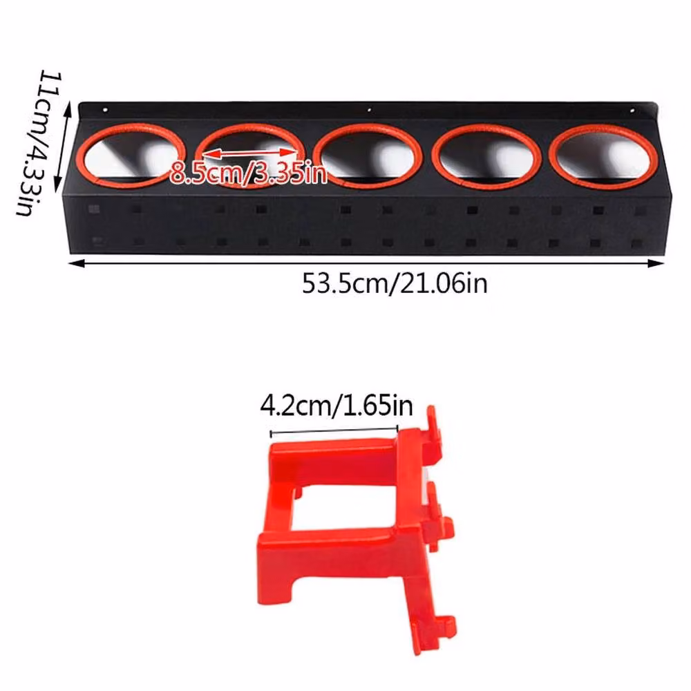 SPETLEK Black Wall Mounted Spray Bottle Holder and Aerosol Can Storage Rack – 2