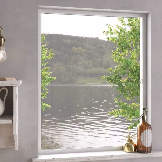 Berkfield Home White Fibreglass Insect Screen for Windows, W: 100 cm, H: 120 cm – 1