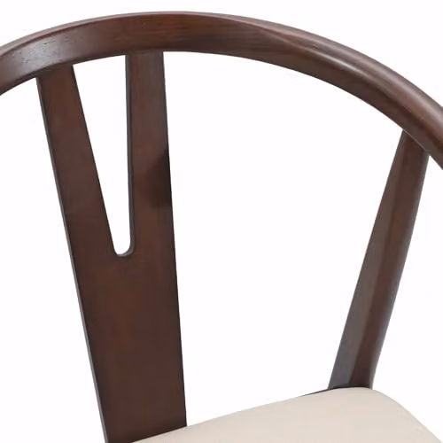 vidaXL Set of 2 Dining Chairs in Brown Solid Rubber Wood with Armrests – 3