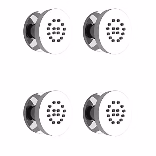 Nes Home 4 Sets of Round 55mm Chrome Solid Brass Shower Massage Body Jets