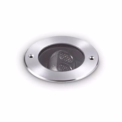 Ideal Lux Taurus 05W Round Recessed LED Spotlight in Chrome and Silver with Transparent Glass
