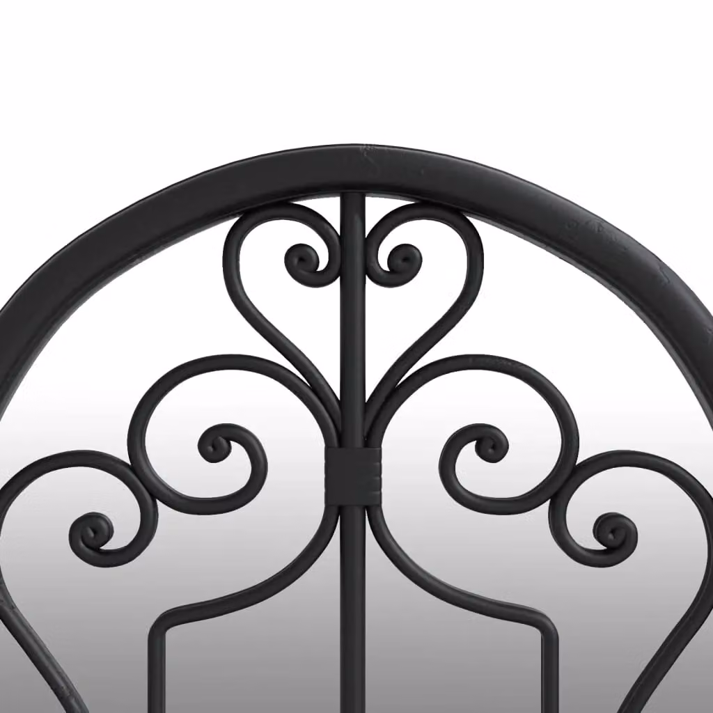 Berkfield Home Antique Black Rectangular Metal Wall Mirror, W: 70 cm, H: 30 cm – 4