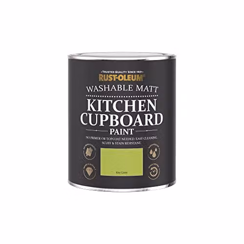 Rust-Oleum Key Lime Green Kitchen Cupboard Paint in a Matt Water-Based Finish, 750ml – 3