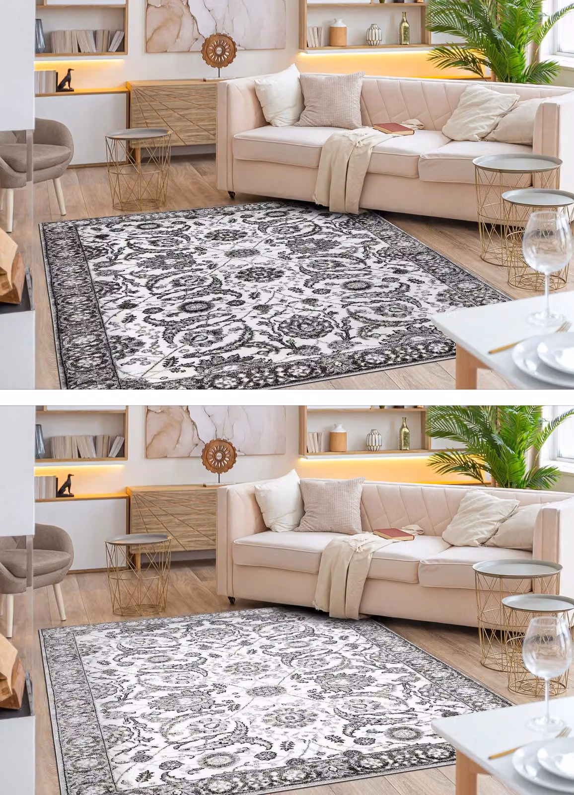 RugsX Mateo Oriental Rug in Grey, W/D: 160 x 220 cm – 3