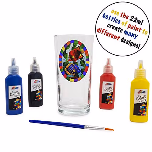Grafix Multicolour Glass Paints, Pack of 4 – 3