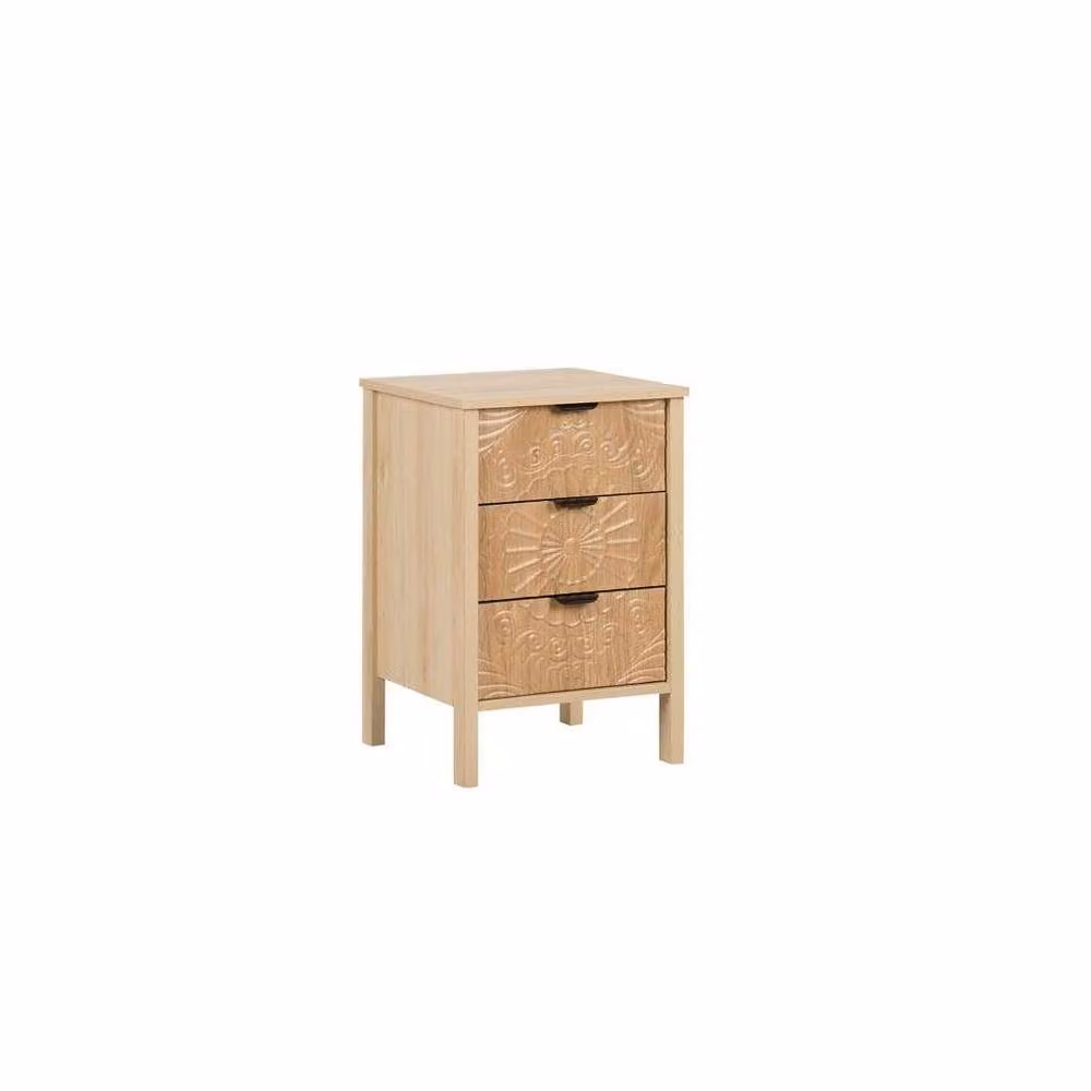 Birlea Lotus Pair of 3 Drawer Bedside Cabinets in Light Oak Brown – 3