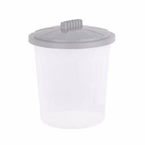 WHAM Fun Bin 21L with Flip Lid in Transparent and Cool Grey