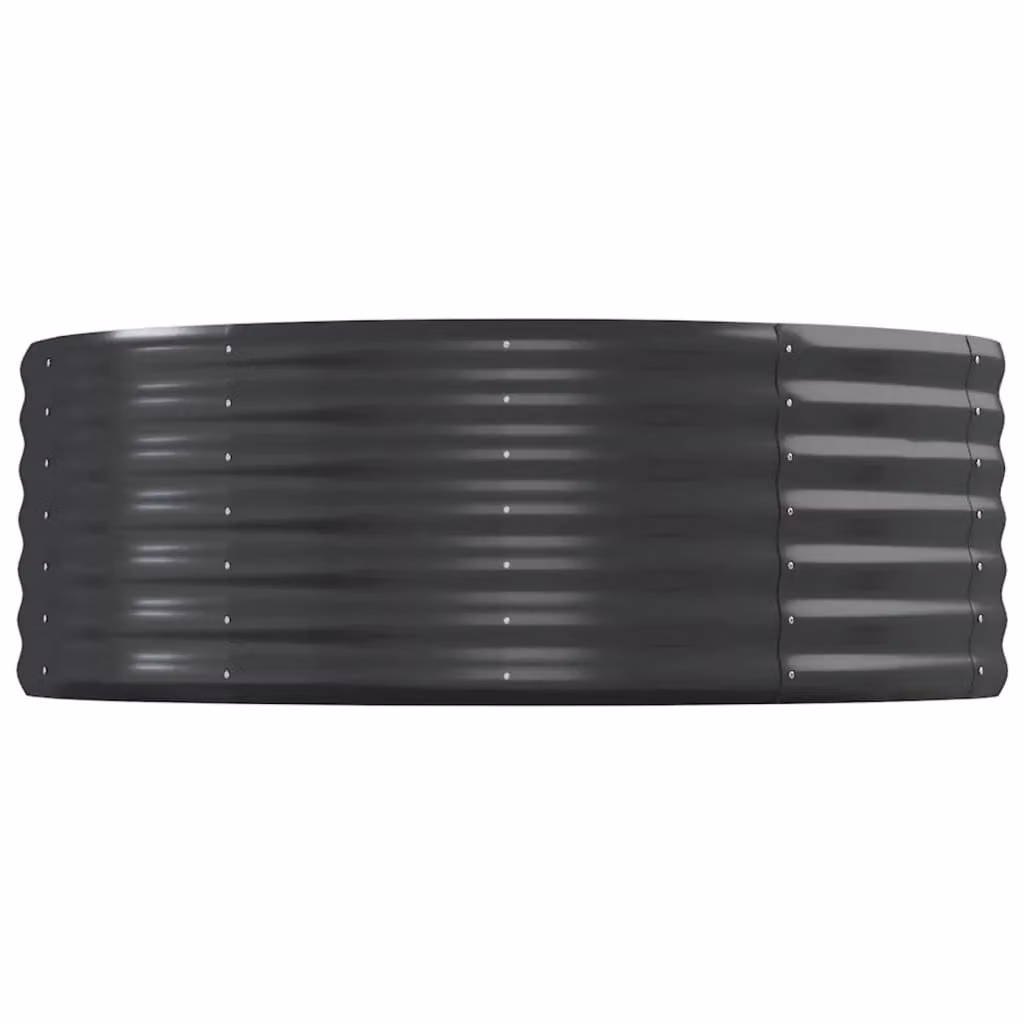 Berkfield Home Garden Powder-coated Steel Raised Bed in Anthracite Black, W/D/H: 544 x 100 x 36 cm – 3