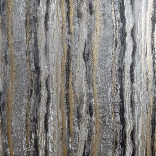 I Love Wallpaper Oslo Abstract Wallpaper in Black, Grey and Gold