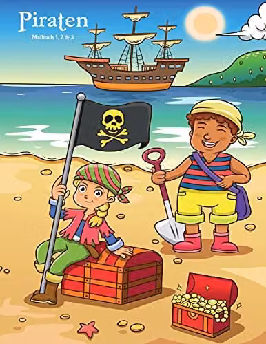 Piraten Malbuch 1, 2 & 3 Colouring Book for Children by Createspace