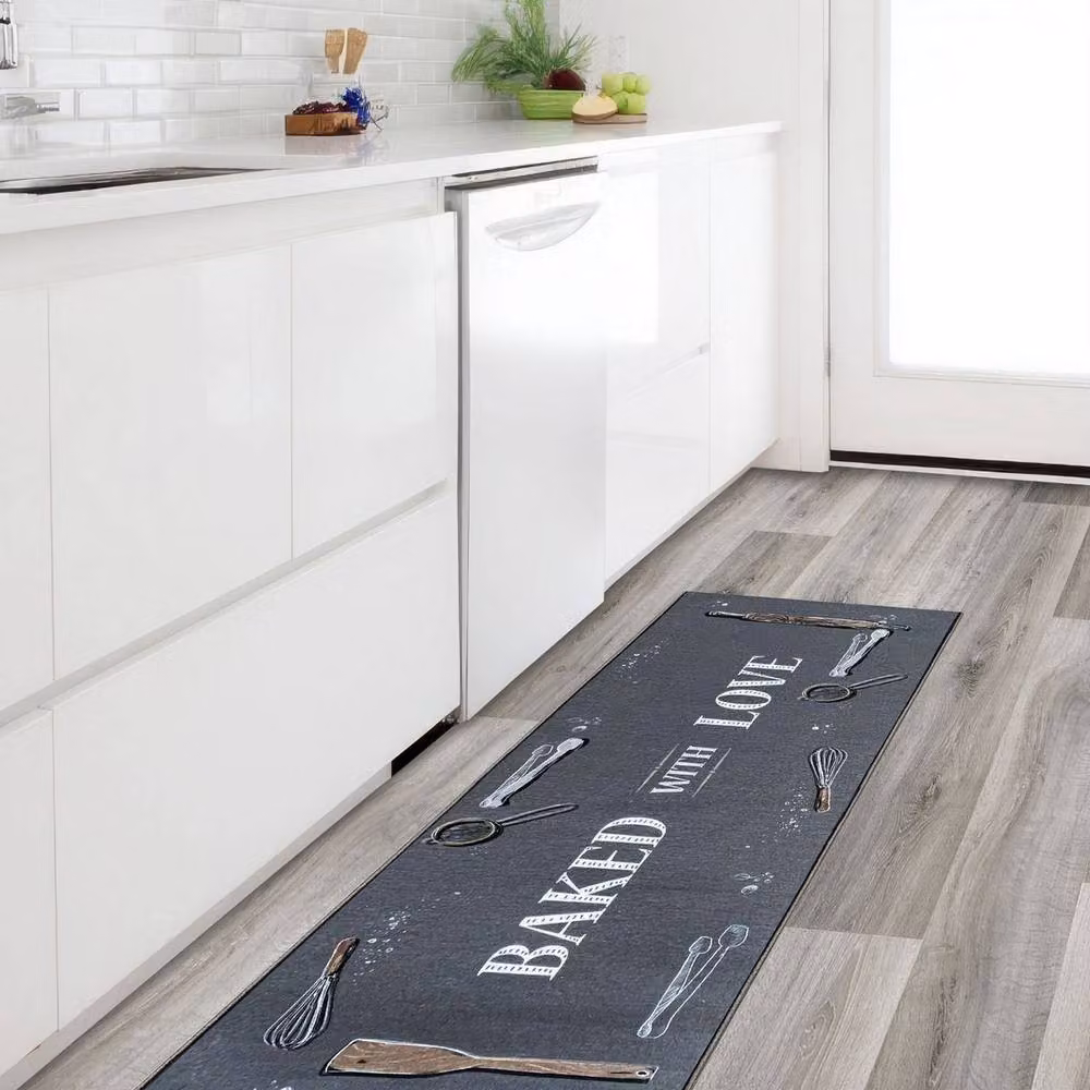 The Rug Shop UK Grey Modern Graphic Rectangular Mat W: 50 cm, D: 75 cm – 2