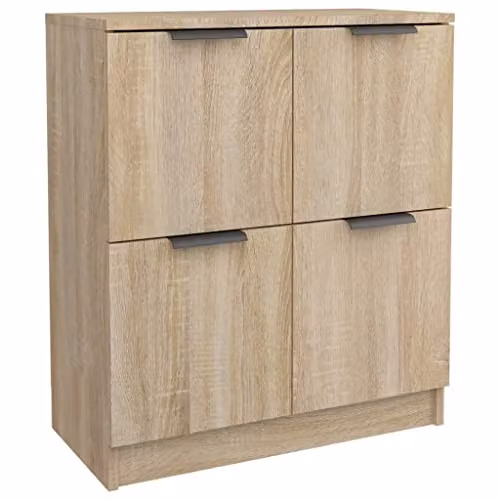 vidaXL Set of 2 Sideboards in Brown Sonoma Oak, W/D/H: 60 x 30 x 70 cm – 3