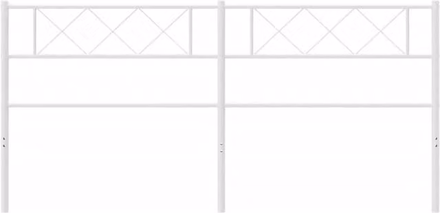 Berkfield Home White Metal Geometric Headboard – 1