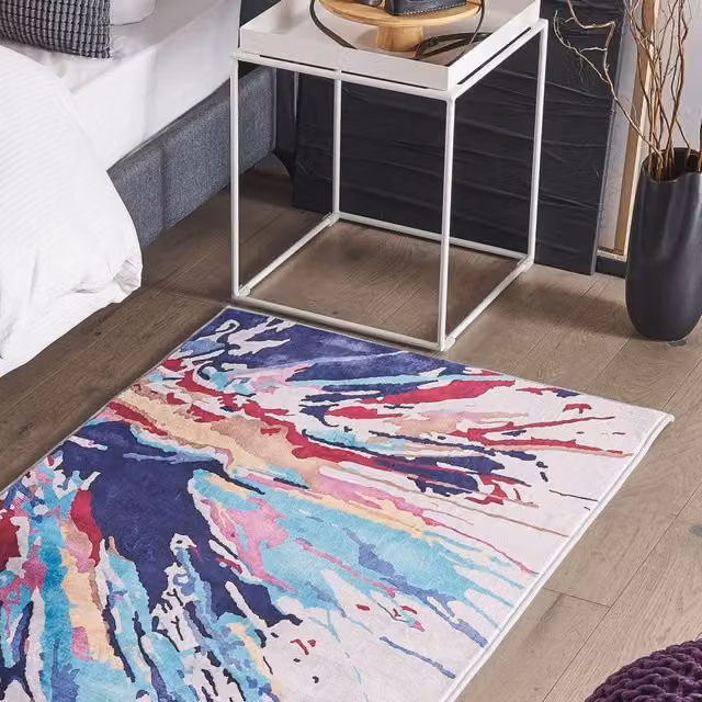Wyld and Coco Studio Abstract Multicolour Woven Polyester Rug, W: 80 cm, L: 150 cm – 1