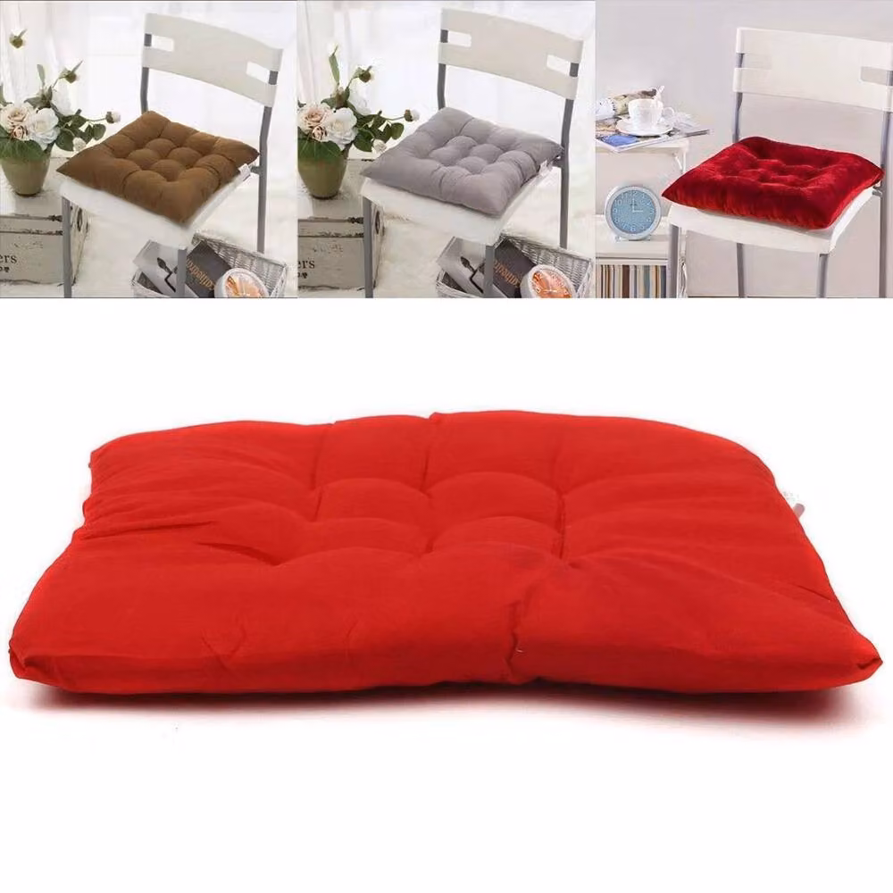 Kelvenix Set of 4 Red Tie-on Dining Chair Seat Pads and Cushions – 2