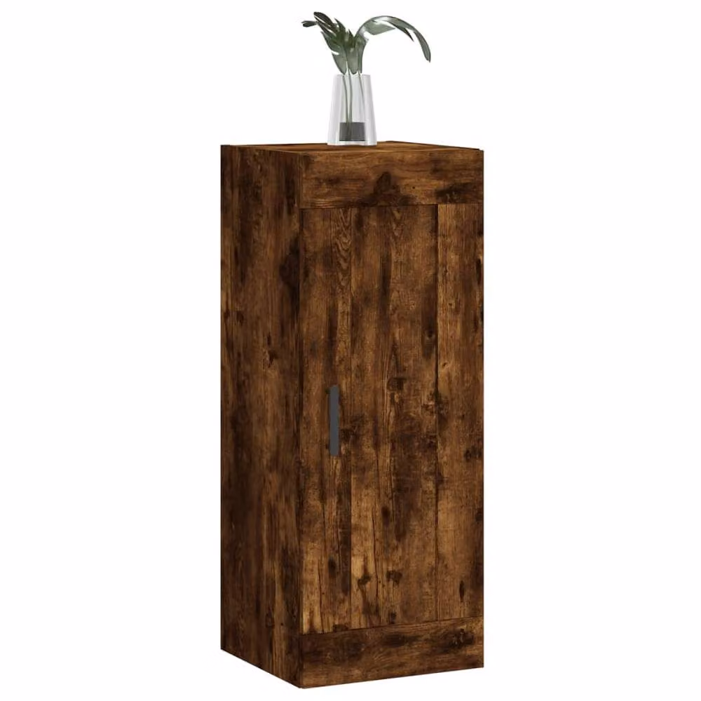Berkfield Home Wall Mounted Smoked Oak Cabinet in Brown, W/D/H: 34.5 x 34 x 90 cm – 4