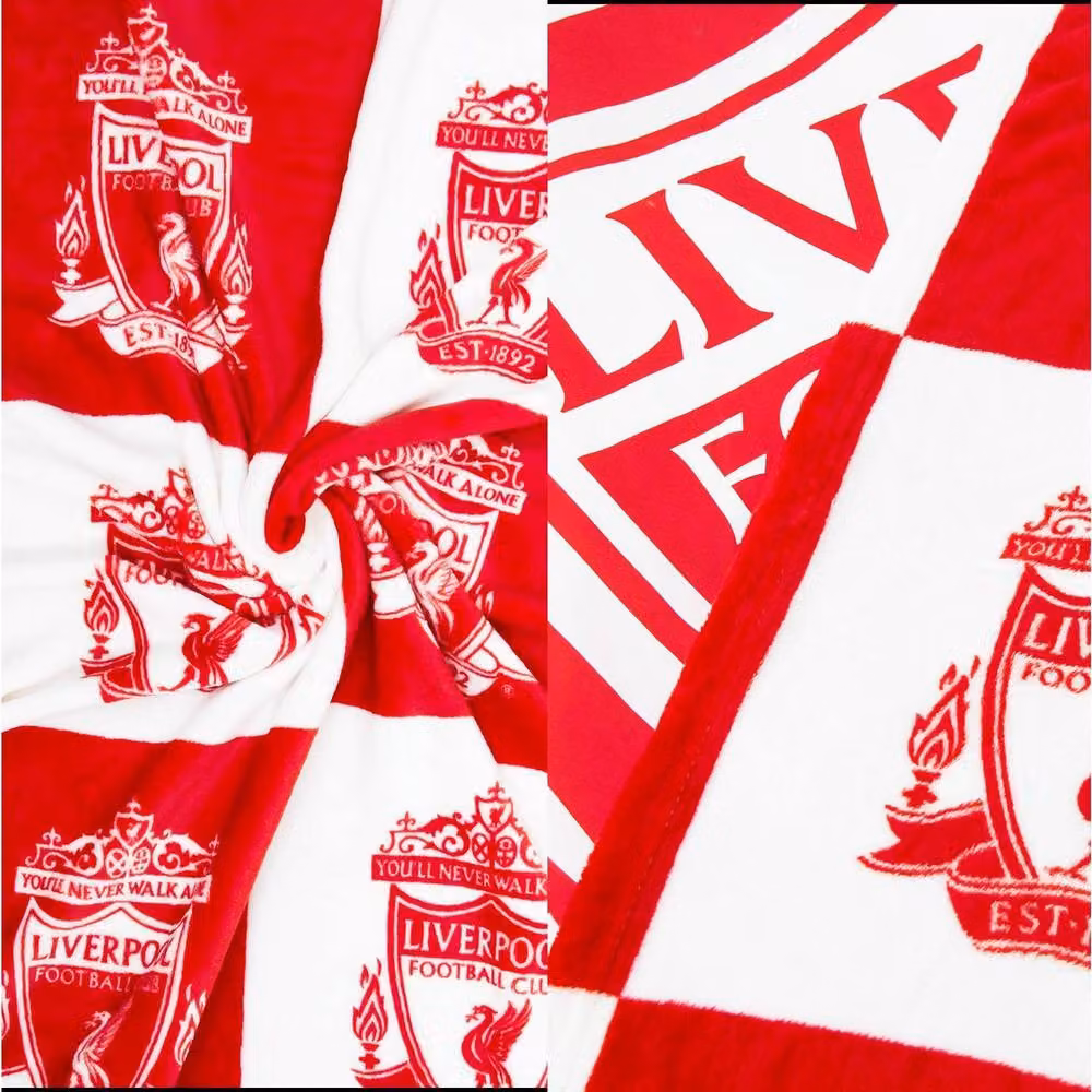 Liverpool FC Red Checked Fleece Baby Blanket – 3