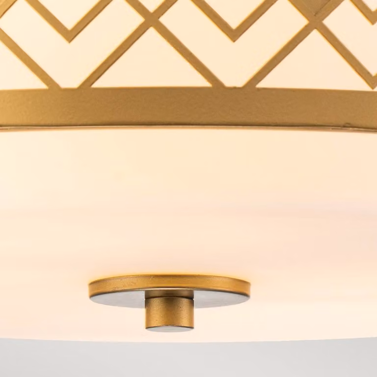 Netlighting Ziggy 2 Light Cylindrical Pendant Ceiling Light in Gold/Brass