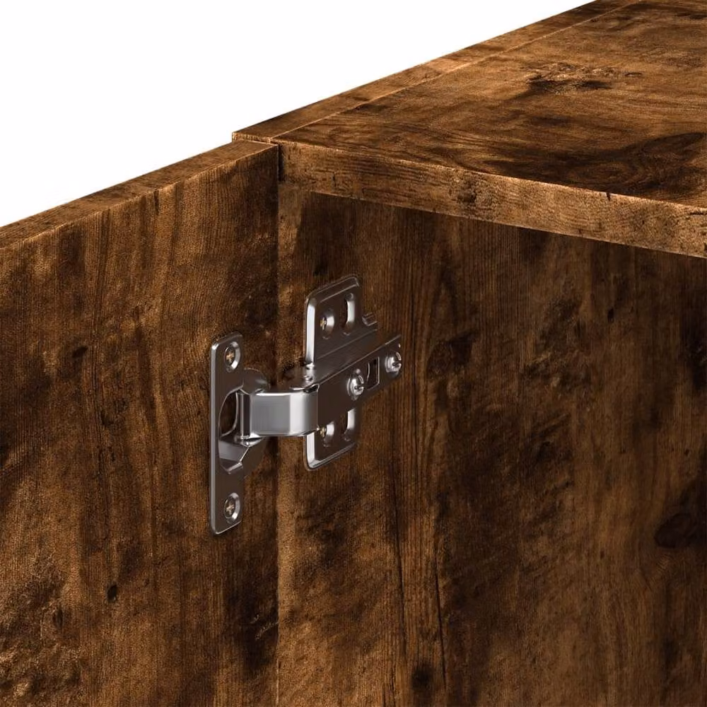 Berkfield Home Wall Mounted Smoked Oak Cabinet in Brown, W/D/H: 80 x 42.5 x 40 cm – 5