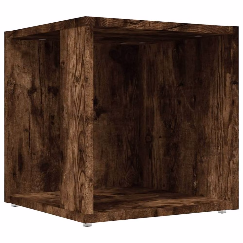 Berkfield Home Smoked Oak Side Table in Brown, W/D/H: 33 x 33 x 34.5 cm – 2