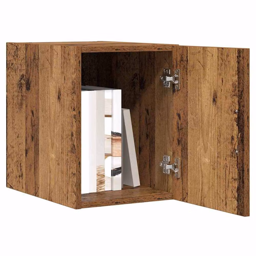 Berkfield Home Wall Mounted Cabinet in Brown Old Wood, W/D/H: 30 x 40 x 42.5 cm – 3