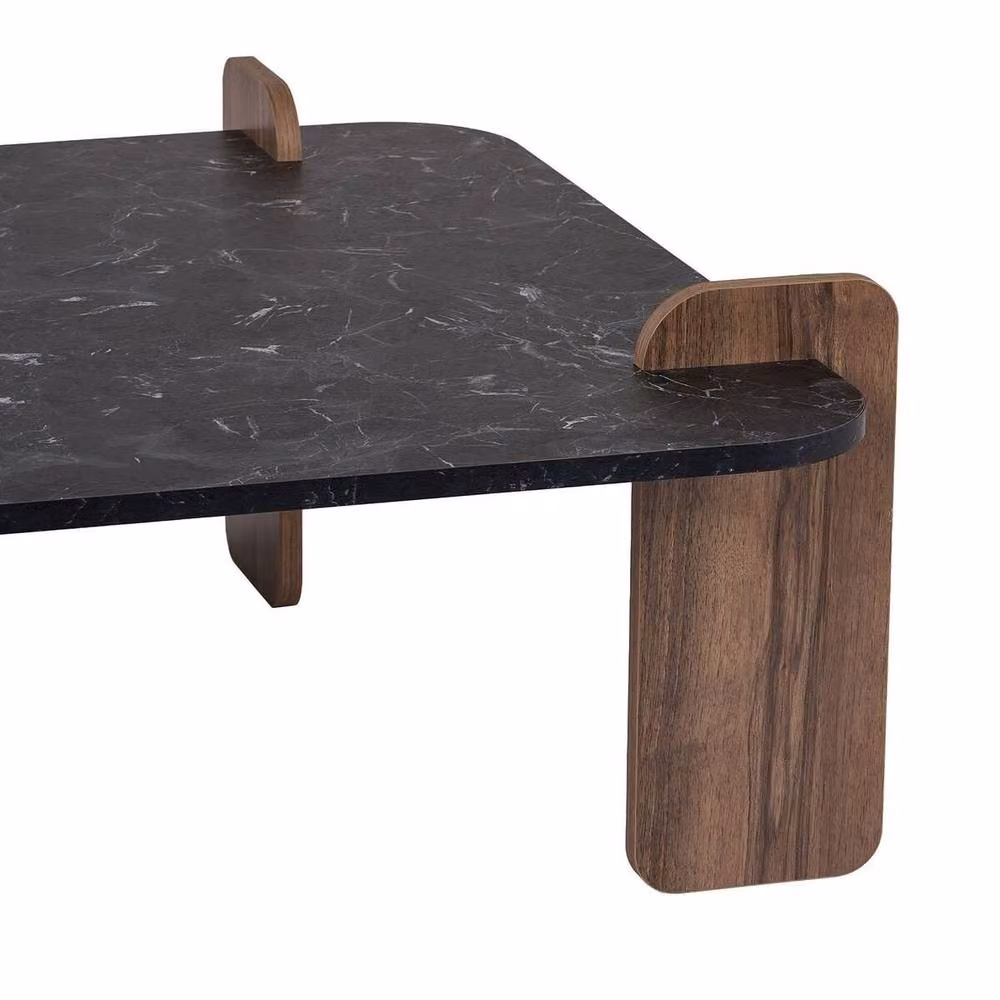 CALICOSY Square Coffee Table in Black, W/D/H: 90 x 90 x 35 cm – 5