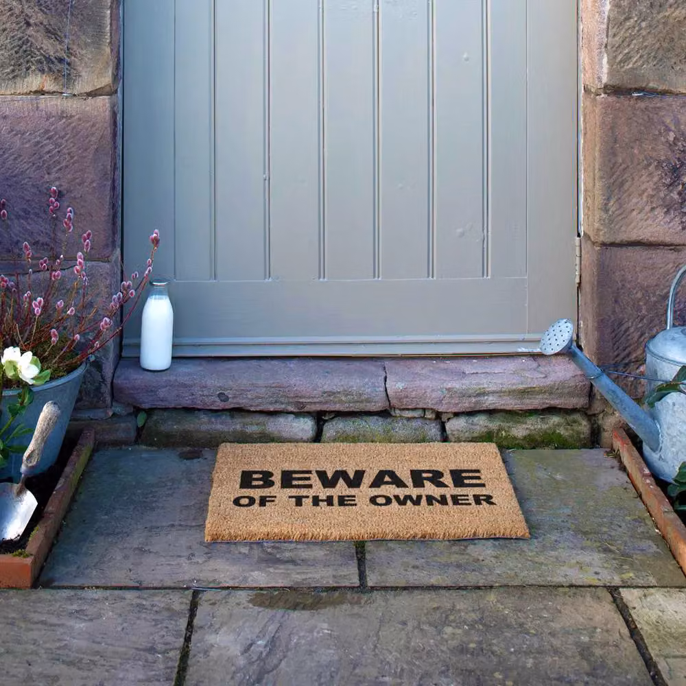 Artsy Mats Beware Of The Owner Doormat, Black and Brown, W: 60 cm, D: 40 cm – 5