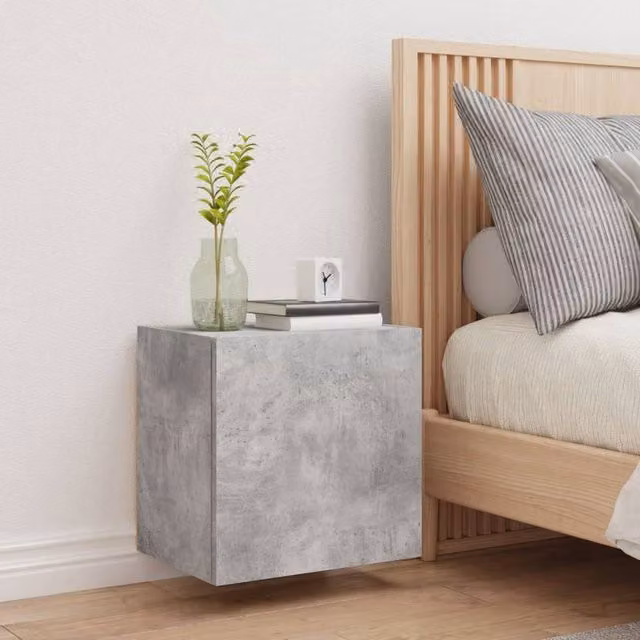 Berkfield Home TV Wall Cabinet in Concrete Grey, W/D/H: 40.5 x 30 x 40 cm – 1
