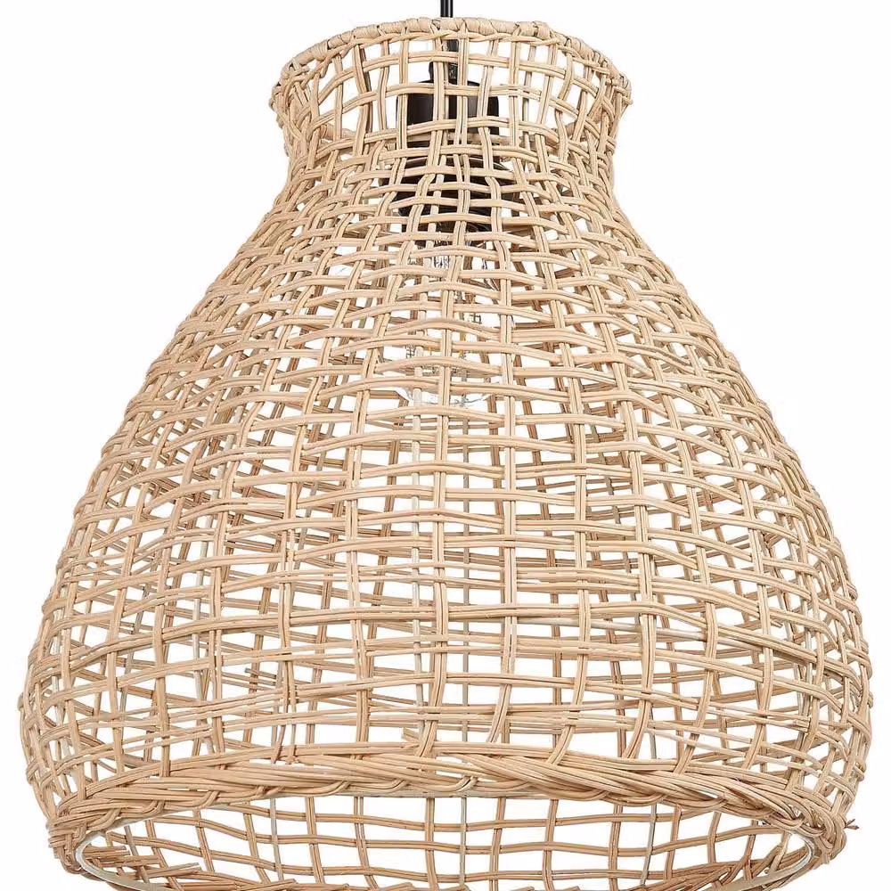 Wyld and Coco Handwoven Rattan Pendant Lamp in Brown – 2