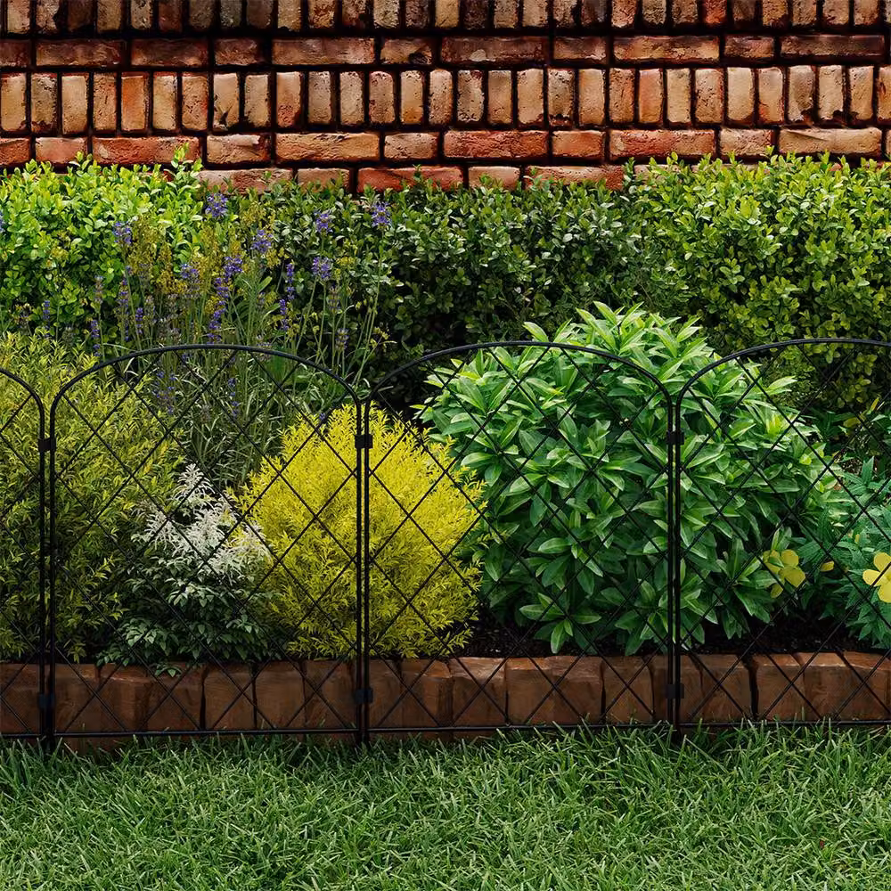 Levede 10 Pack Black Powder-Coated Metal Decorative Animal Garden Fence Barrier – 3