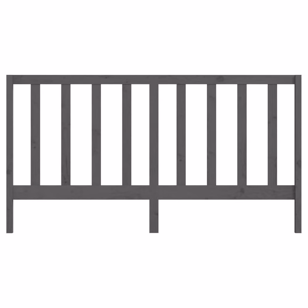 Berkfield Home Grey Rustic Solid Pine Wood Bed Headboard W: 206 cm, D: 4 cm, H: 100 cm – 3