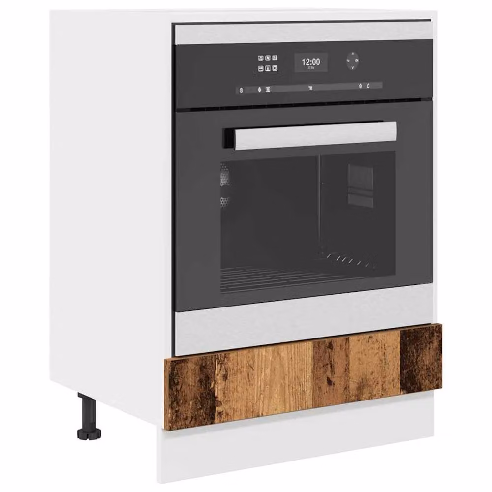 Berkfield Home Oven Cabinet in Old Wood, Brown, W/D/H: 60 x 46 x 81.5 cm – 2