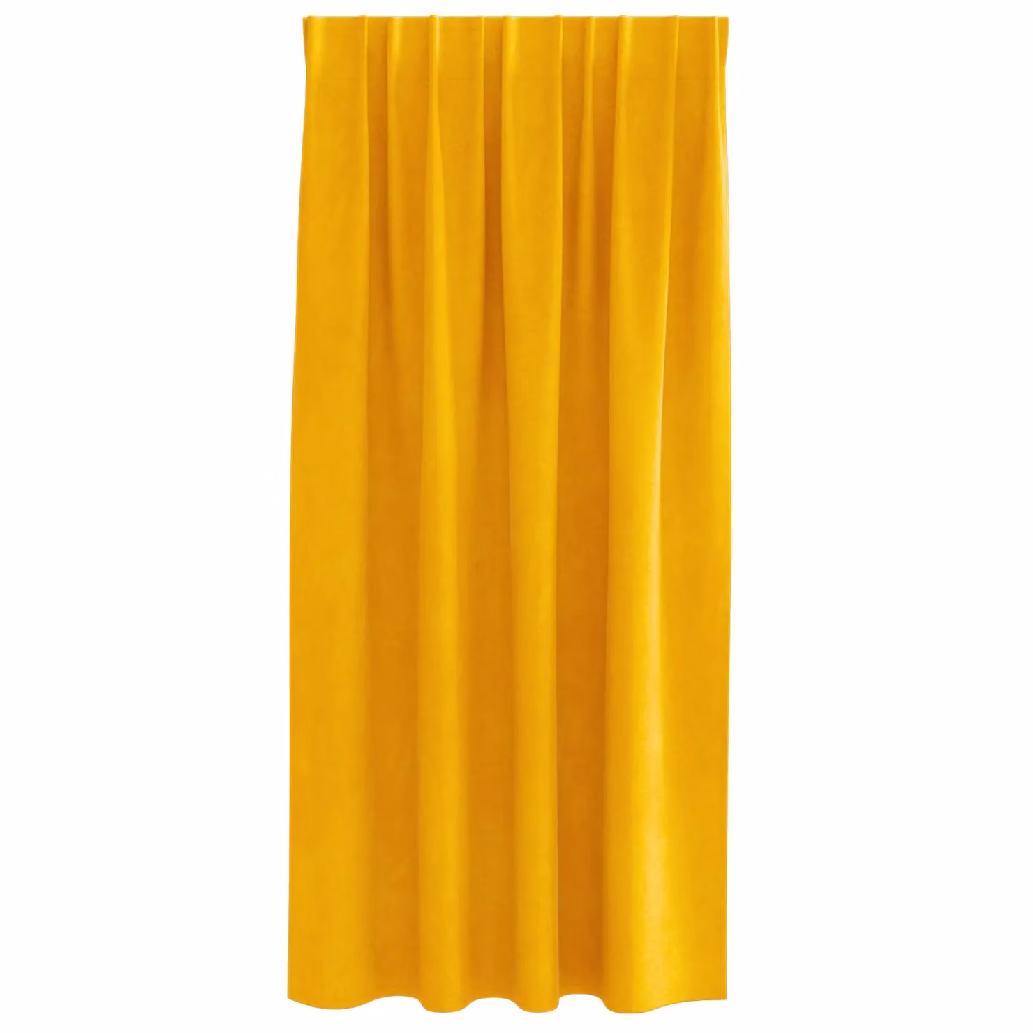 Berkfield Home Mustard Yellow Velvet Blackout Curtains, 2 Pack, W: 140 cm, H: 175 cm – 2